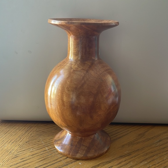 Handmade Turned Wood Vase Artist Made Figured Maple - Picture 1 of 6